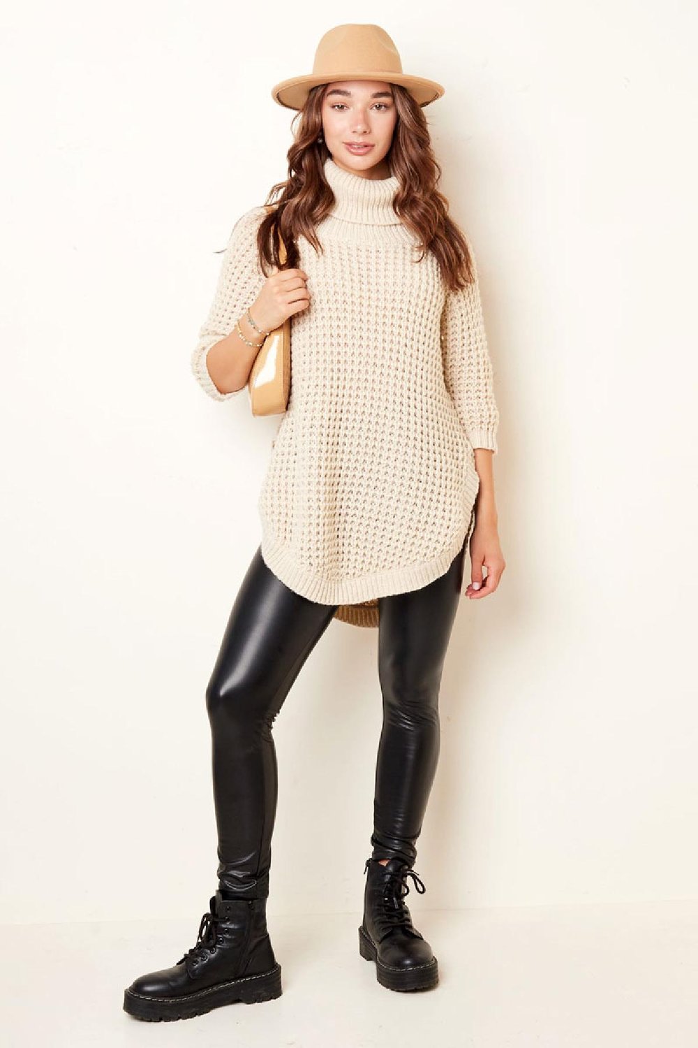 Jersey largo cuello vuelto punto grueso Arena S/M h5Imagen7